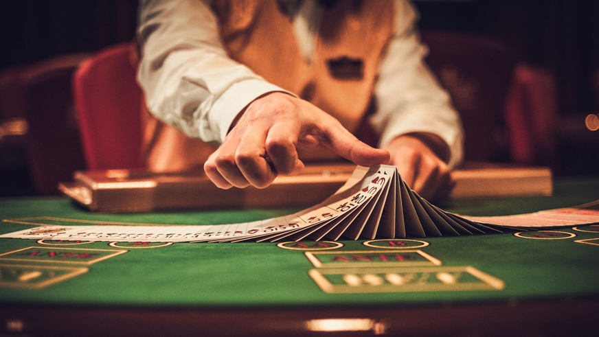 Table with a deck of cards