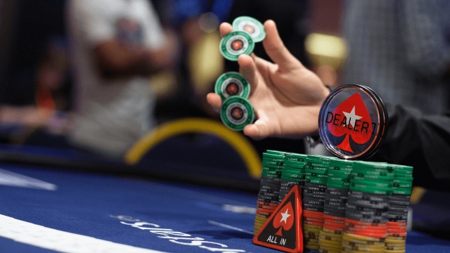 gambling table with chips